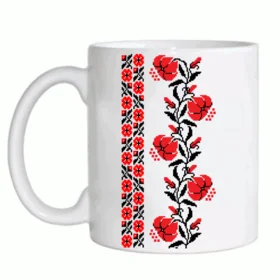 Прикольные кружки: украинские цветочные орнаменты 2